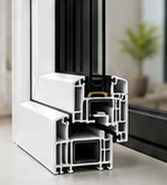 Doorsnede van het Schüco LivIng-profiel