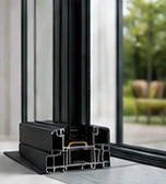 Doorsnede van het Schüco LivIngSlide-profiel