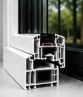 Doorsnede van het VEKA Softline 70-profiel